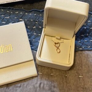 10K Rose Gold Heart Necklace 0.16 ct Diamond